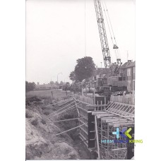 Lobith 04-1974 Bouw tunnel -Transeedijk-Komstraat (2)